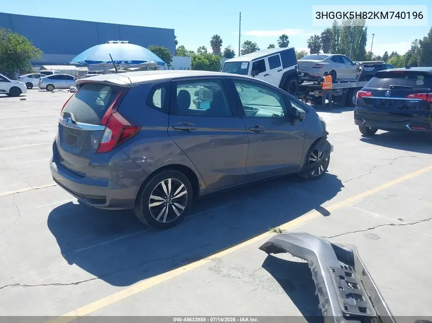 2019 Honda Fit Ex VIN: 3HGGK5H82KM740196 Lot: 45632858