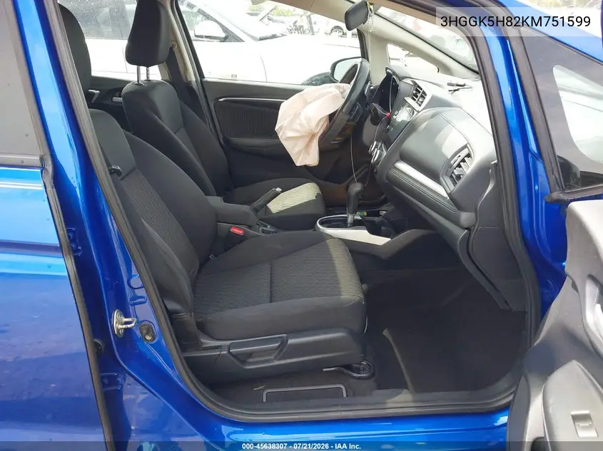 2019 Honda Fit Ex VIN: 3HGGK5H82KM751599 Lot: 45638307