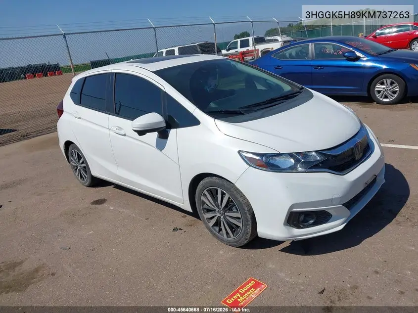 2019 Honda Fit Ex VIN: 3HGGK5H89KM737263 Lot: 45640668
