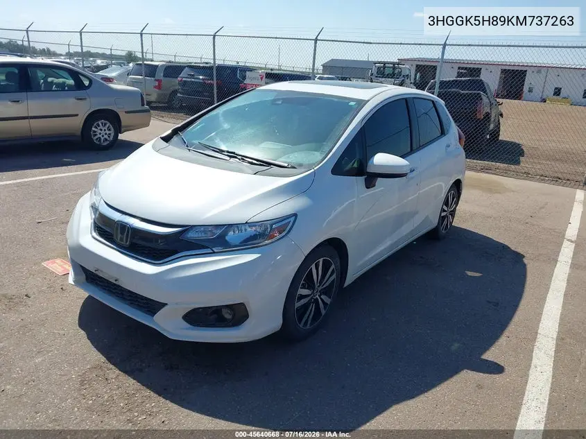 2019 Honda Fit Ex VIN: 3HGGK5H89KM737263 Lot: 45640668