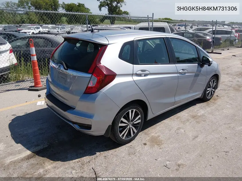2019 Honda Fit Ex VIN: 3HGGK5H84KM731306 Lot: 45676375