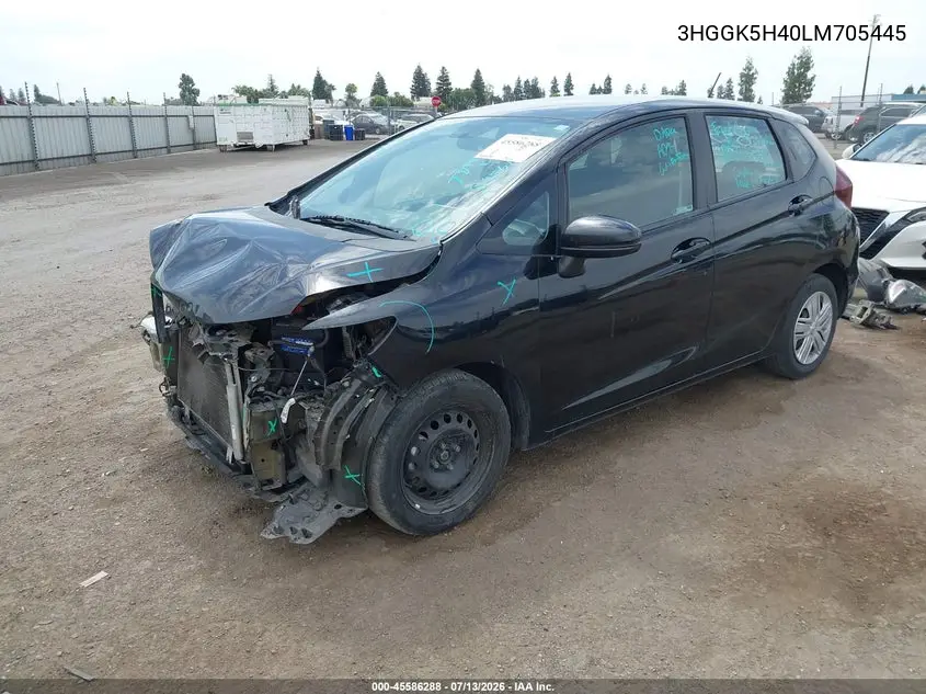 2020 Honda Fit Lx VIN: 3HGGK5H40LM705445 Lot: 45586288