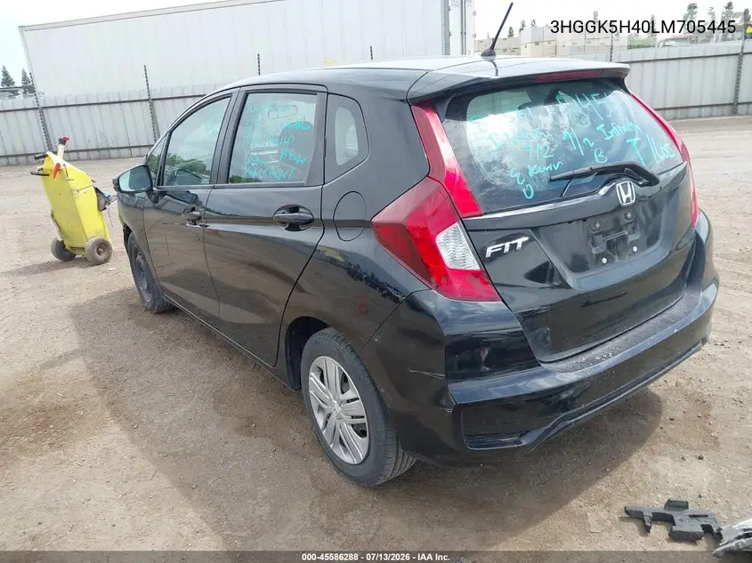 2020 Honda Fit Lx VIN: 3HGGK5H40LM705445 Lot: 45586288