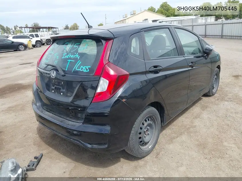 2020 Honda Fit Lx VIN: 3HGGK5H40LM705445 Lot: 45586288
