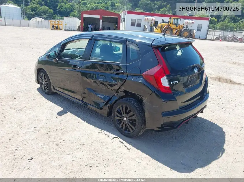 2020 Honda Fit Sport VIN: 3HGGK5H61LM700725 Lot: 45588686