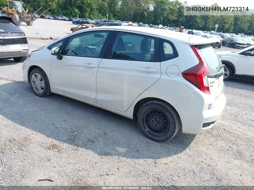 2020 Honda Fit Lx VIN: 3HGGK5H49LM723314 Lot: 45634416
