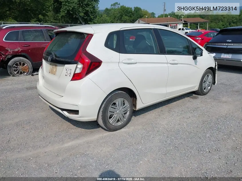 2020 Honda Fit Lx VIN: 3HGGK5H49LM723314 Lot: 45634416
