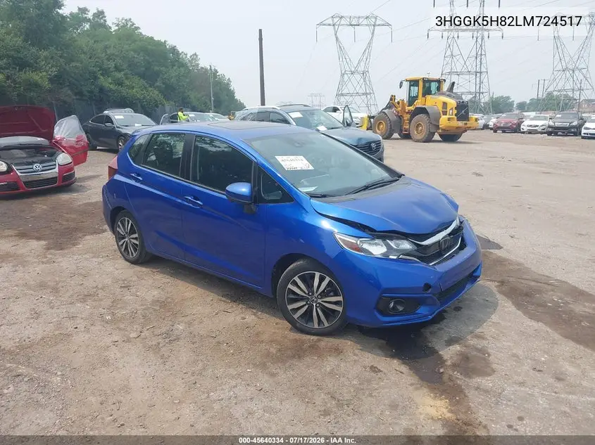 2020 Honda Fit Ex VIN: 3HGGK5H82LM724517 Lot: 45640334