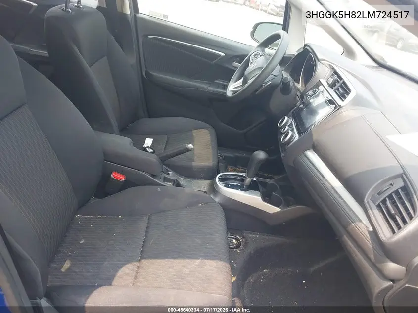 2020 Honda Fit Ex VIN: 3HGGK5H82LM724517 Lot: 45640334