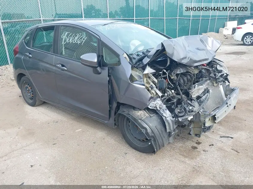 2020 Honda Fit Lx VIN: 3HGGK5H44LM721020 Lot: 45668864