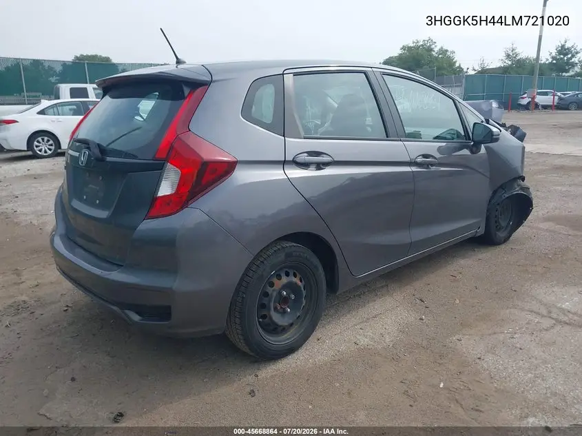 2020 Honda Fit Lx VIN: 3HGGK5H44LM721020 Lot: 45668864