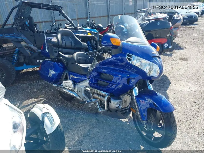 2001 Honda Gl1800 VIN: 1HFSC47001A004855 Lot: 44962387