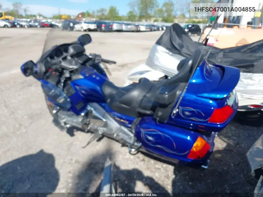 2001 Honda Gl1800 VIN: 1HFSC47001A004855 Lot: 44962387