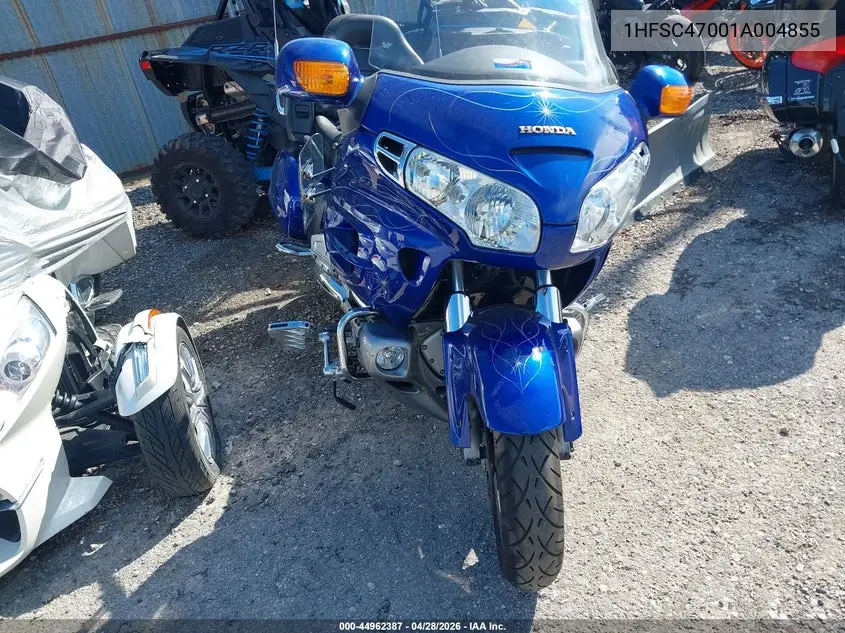 2001 Honda Gl1800 VIN: 1HFSC47001A004855 Lot: 44962387