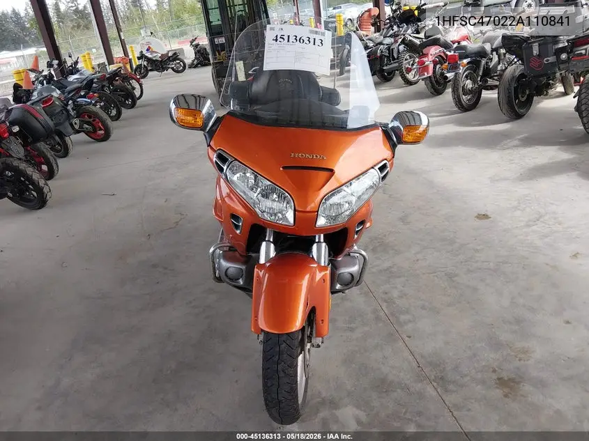 2002 Honda Gl1800 VIN: 1HFSC47022A110841 Lot: 45136313