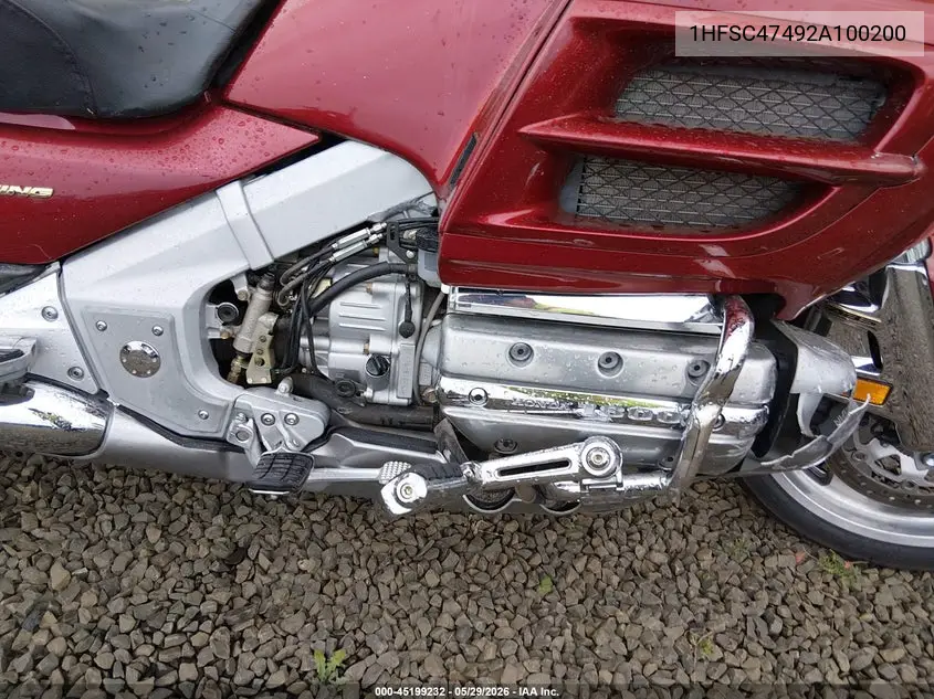 2002 Honda Gl1800 A VIN: 1HFSC47492A100200 Lot: 45199232