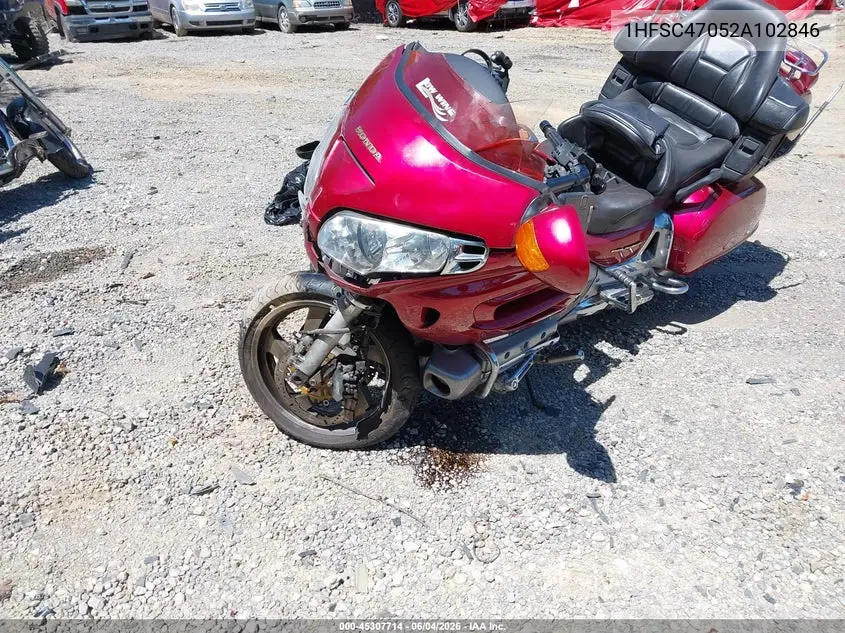 2002 Honda Gl1800 VIN: 1HFSC47052A102846 Lot: 45307714