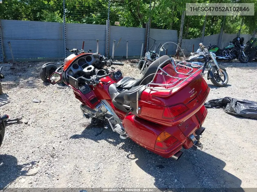 2002 Honda Gl1800 VIN: 1HFSC47052A102846 Lot: 45307714