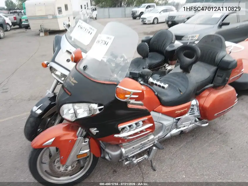 2002 Honda Gl1800 VIN: 1HFSC47012A110829 Lot: 45673784
