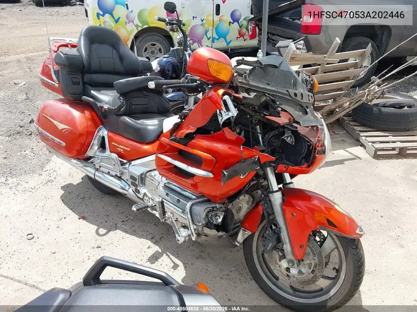 2003 Honda Gl1800 VIN: 1HFSC47053A202446 Lot: 45504838