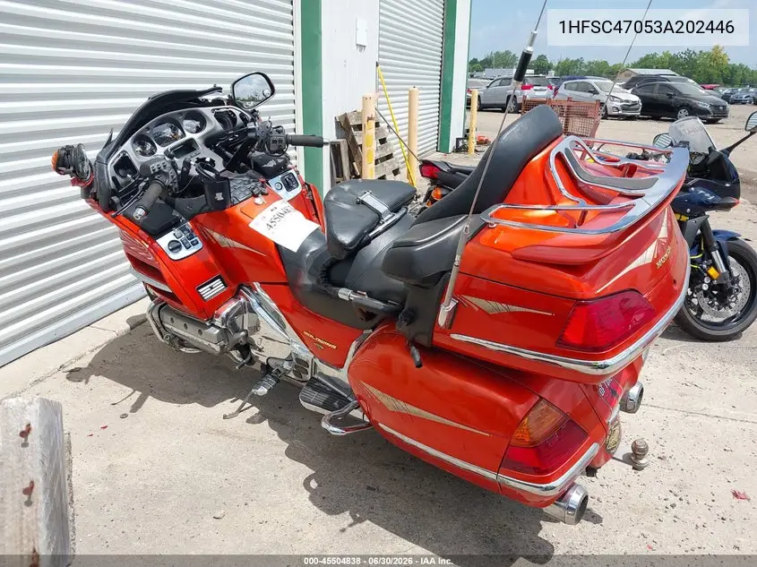 2003 Honda Gl1800 VIN: 1HFSC47053A202446 Lot: 45504838