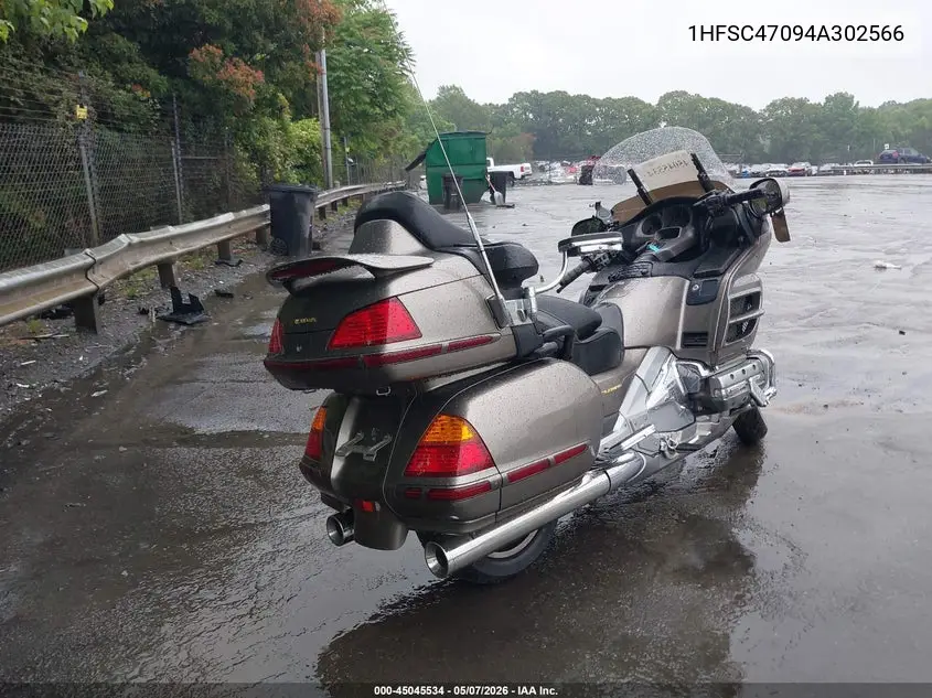 2004 Honda Gl1800 VIN: 1HFSC47094A302566 Lot: 45045534