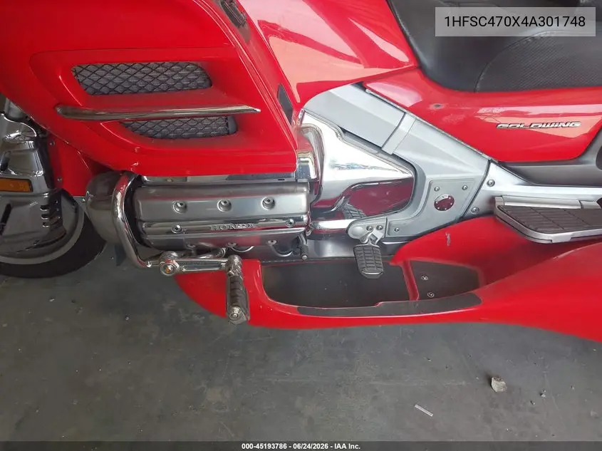 2004 Honda Gl1800 VIN: 1HFSC470X4A301748 Lot: 45193786