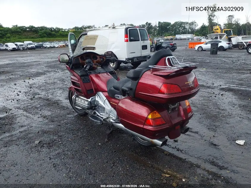 2004 Honda Gl1800 VIN: 1HFSC47024A302909 Lot: 45582330
