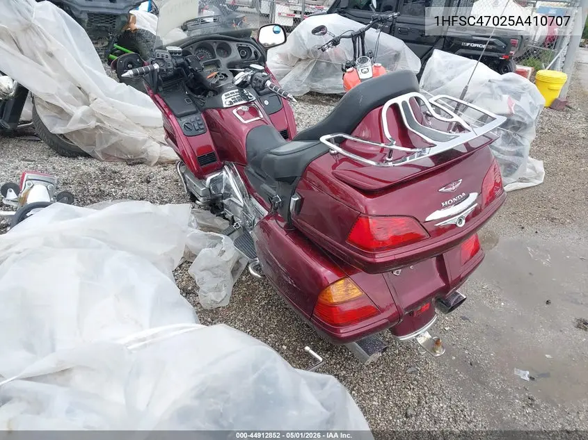 2005 Honda Gl1800 VIN: 1HFSC47025A410707 Lot: 44912852