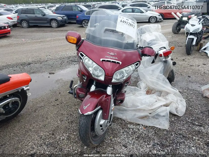 2005 Honda Gl1800 VIN: 1HFSC47025A410707 Lot: 44912852