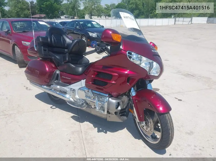 2005 Honda Gl1800 A VIN: 1HFSC47415A401516 Lot: 44970200