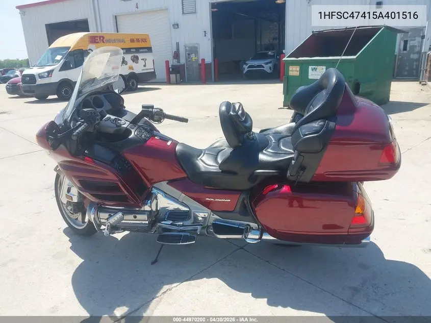 2005 Honda Gl1800 A VIN: 1HFSC47415A401516 Lot: 44970200