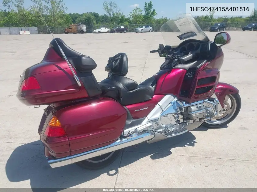 2005 Honda Gl1800 A VIN: 1HFSC47415A401516 Lot: 44970200