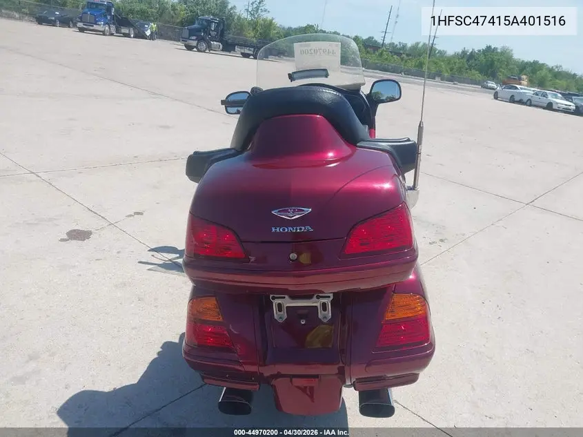 2005 Honda Gl1800 A VIN: 1HFSC47415A401516 Lot: 44970200
