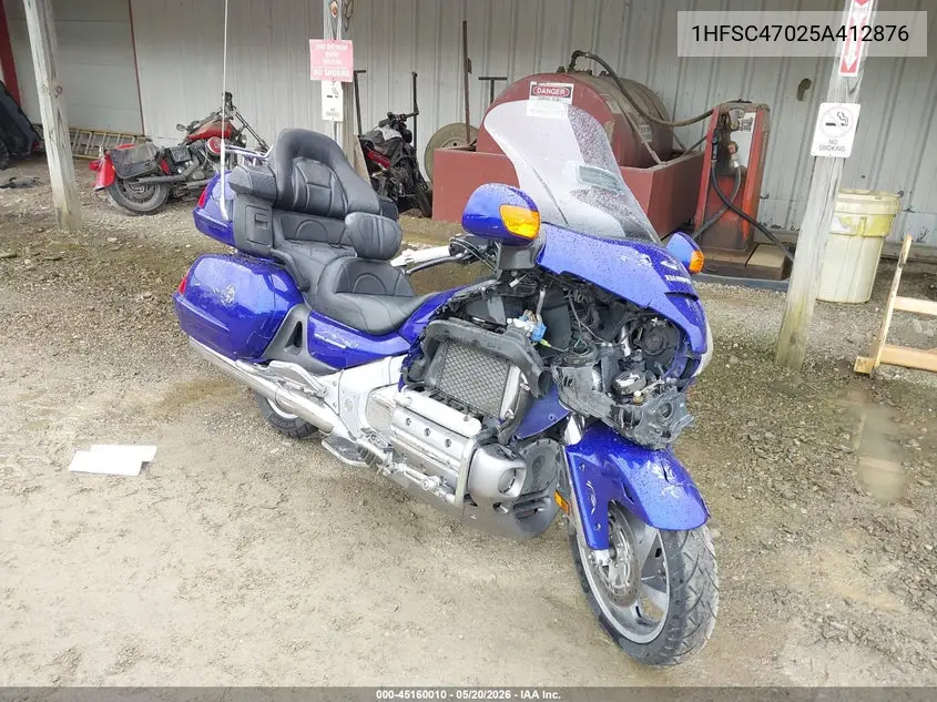 2005 Honda Gl1800 VIN: 1HFSC47025A412876 Lot: 45160010