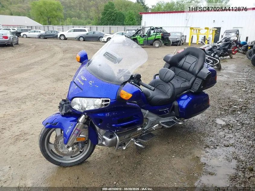 2005 Honda Gl1800 VIN: 1HFSC47025A412876 Lot: 45160010