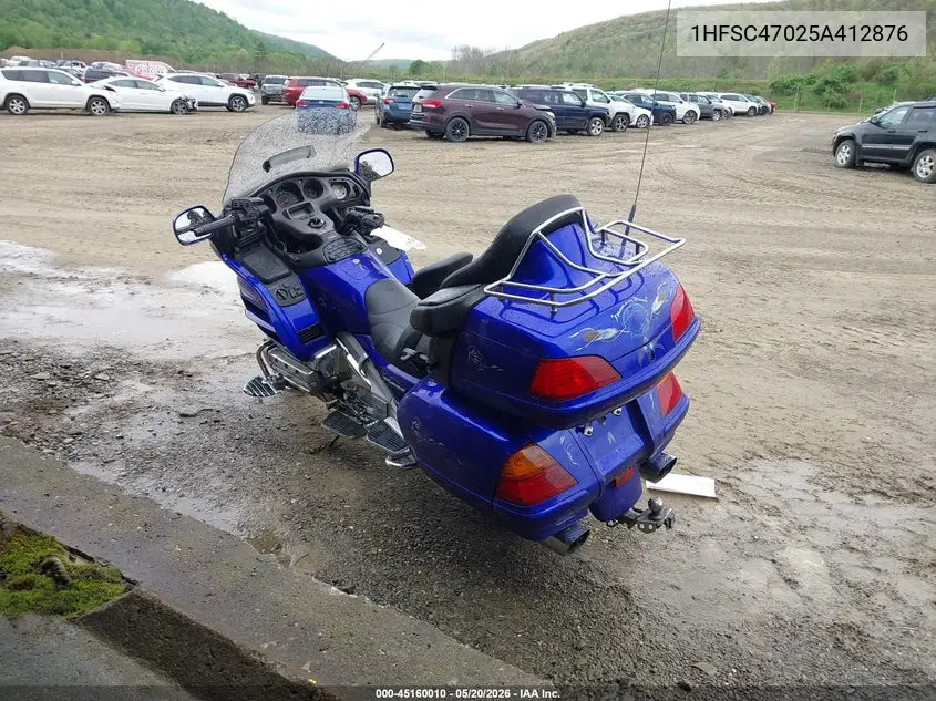 2005 Honda Gl1800 VIN: 1HFSC47025A412876 Lot: 45160010