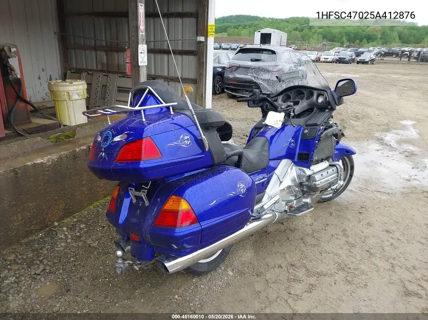 2005 Honda Gl1800 VIN: 1HFSC47025A412876 Lot: 45160010