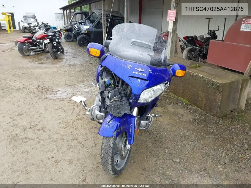 2005 Honda Gl1800 VIN: 1HFSC47025A412876 Lot: 45160010