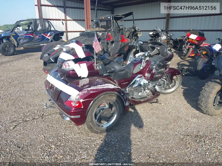 2006 Honda Gl1800 VIN: 1HFSC47H96A512156 Lot: 44874937
