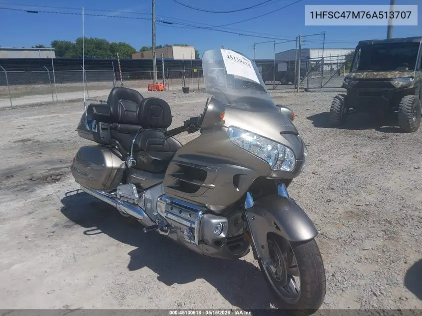 2006 Honda Gl1800 VIN: 1HFSC47M76A513707 Lot: 45130618