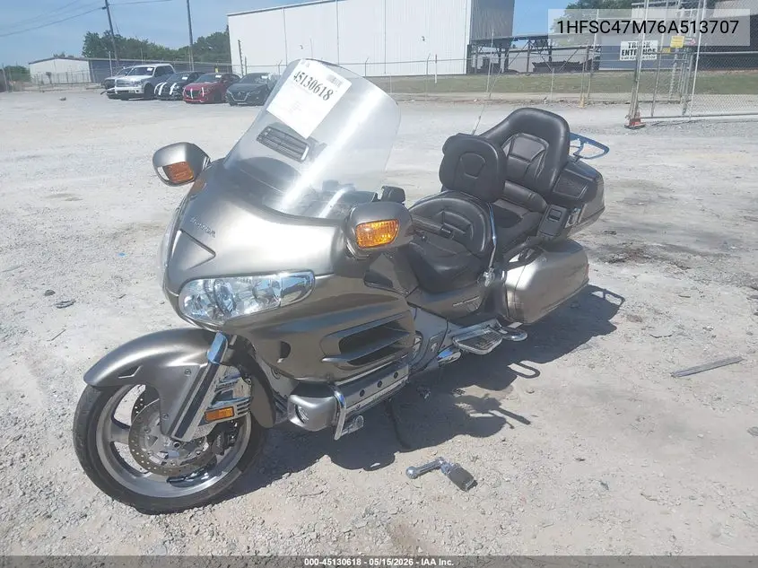 2006 Honda Gl1800 VIN: 1HFSC47M76A513707 Lot: 45130618
