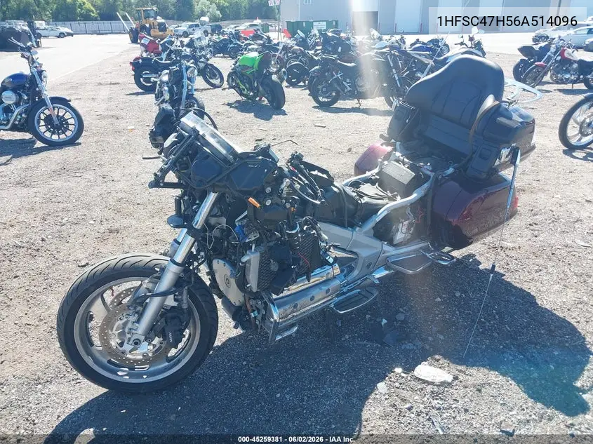 2006 Honda Gl1800 VIN: 1HFSC47H56A514096 Lot: 45259381
