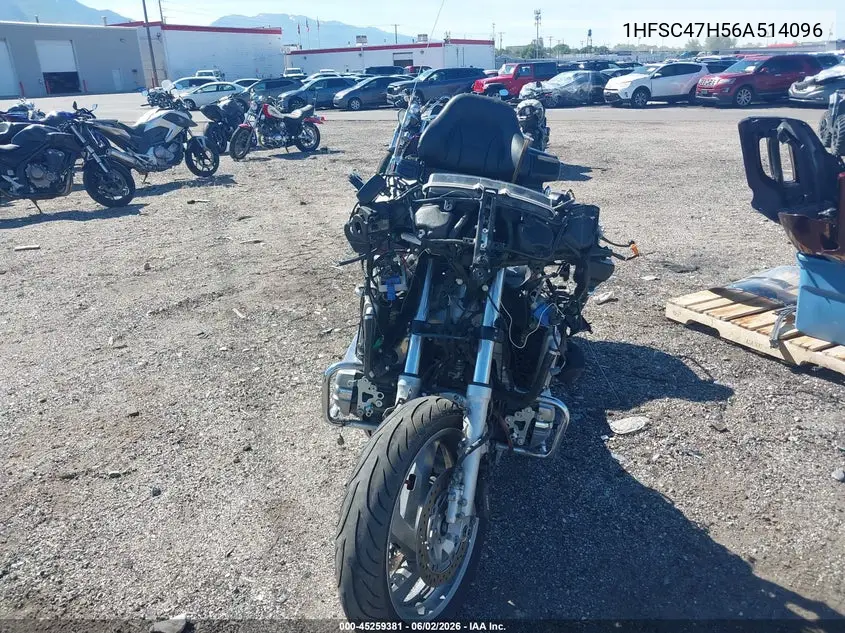 2006 Honda Gl1800 VIN: 1HFSC47H56A514096 Lot: 45259381