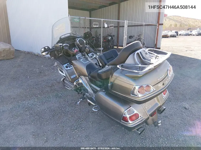 2006 Honda Gl1800 VIN: 1HFSC47H46A508144 Lot: 45518478