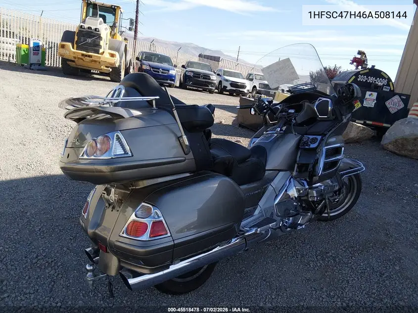 2006 Honda Gl1800 VIN: 1HFSC47H46A508144 Lot: 45518478