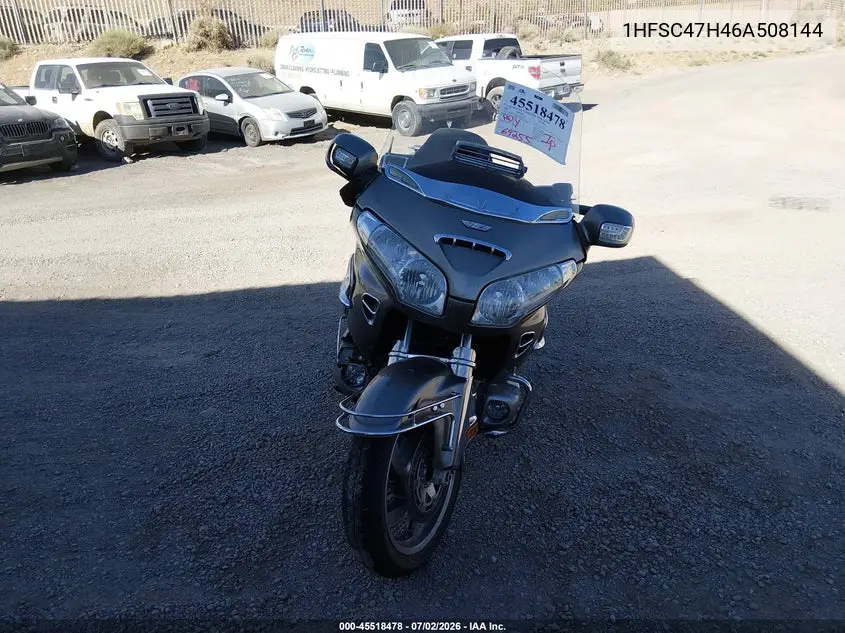 2006 Honda Gl1800 VIN: 1HFSC47H46A508144 Lot: 45518478