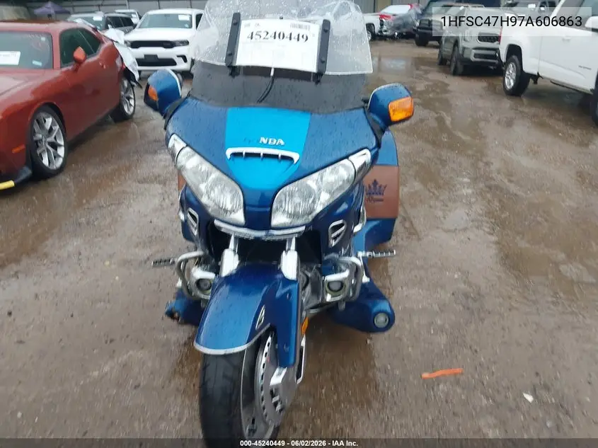 2007 Honda Gl1800 VIN: 1HFSC47H97A606863 Lot: 45240449