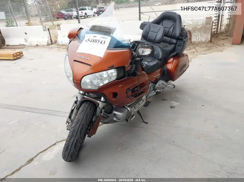 2007 Honda Gl1800 VIN: 1HFSC47L77A607367 Lot: 45480543