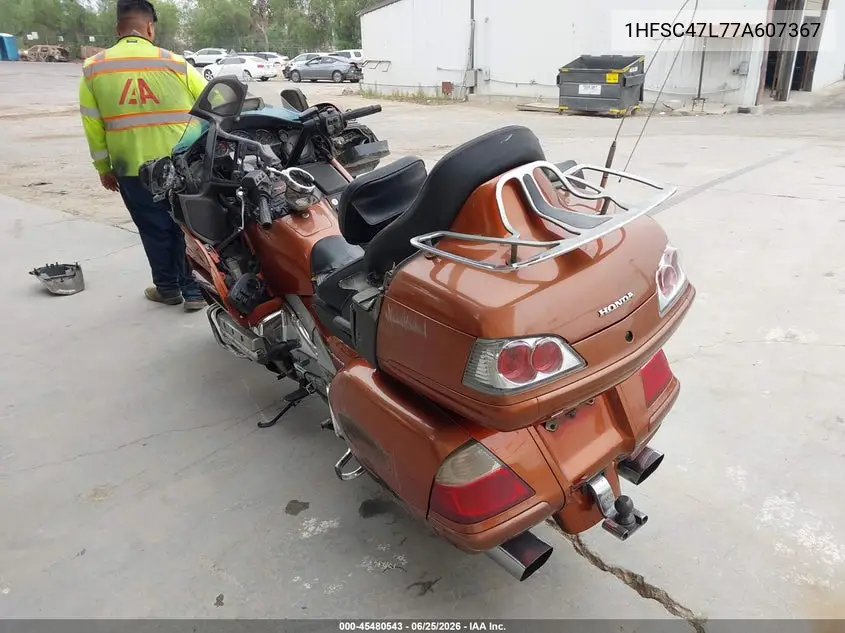 2007 Honda Gl1800 VIN: 1HFSC47L77A607367 Lot: 45480543